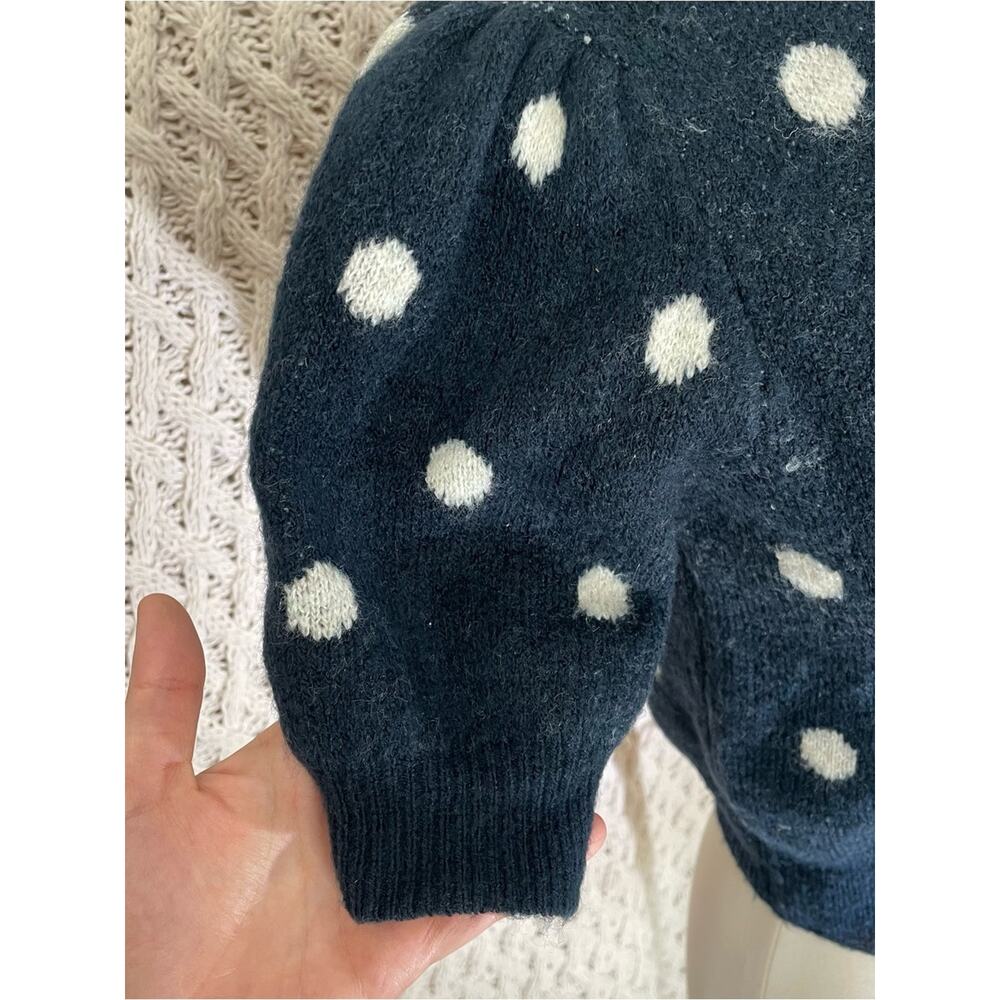 Abercrombie & Fitch Women Navy and White Knit Sweater Label Detail size xs - Picture 5 of 10